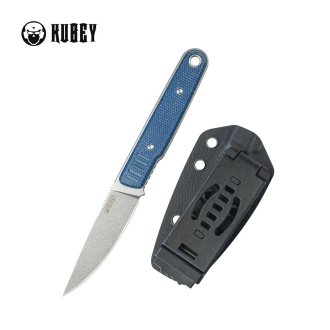 Kubey KU356B Blue Drop Point Fixed Blade
