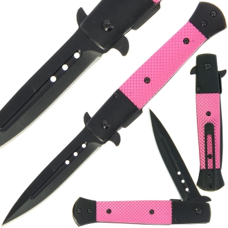 1011-PK-2 Lock Knife with Pink Aluminium Handle
