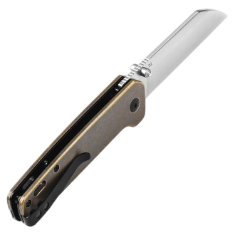 QSP QS130-F Penguin Sheepsfoot Linerlock Knife | Brass