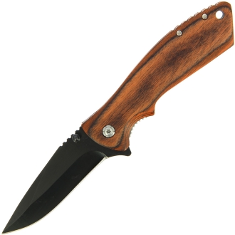 5401WD-RD Lock Knife with Brown Pakkawood Handle
