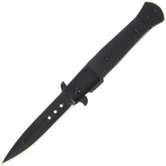 1011-BK-2 Black Lock Knife with Stainless and Aluminium Handle